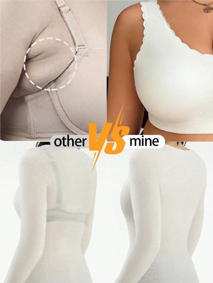 Plus Size Wireless Bra For Women Seamless Workout Tops Push Up Bra Sexy Soft Comfortable Breathable Wirefree Large Size Bra