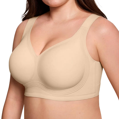 Plus Size  Push Up Jelly Bra Seamless No Underwire Bras Full Coverage Brassiere Hide Back Fat Tshirt Bras Comfort Daily Bralette