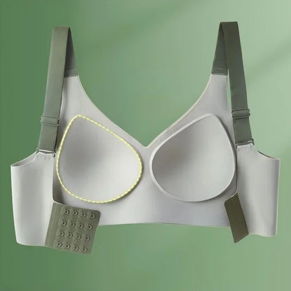 Women's Plus Size Seamless Bra Wide Adjustable Straps Bralette Anti-Sagging Comfort Soft Underwear Large Size Daily Bra M-4XL