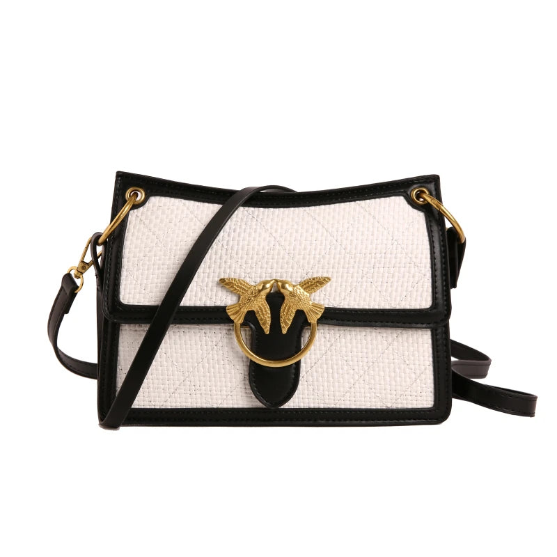 Unique Elegant Diaper Bag Leather Ladies Messenger Purse High End Minimalist Trendy Crossbody Handbag