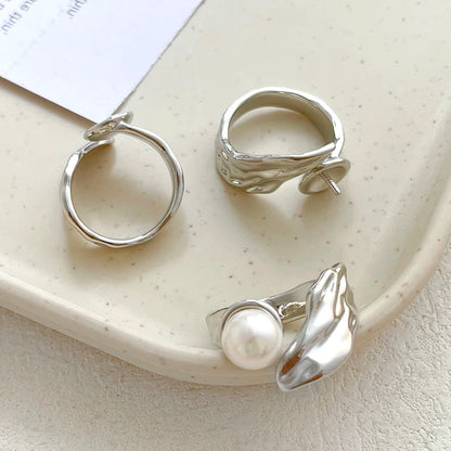 3 Pieces  Brass Plated with Genuine Gold  Baroque  Irregular  Ring Holder  DIY Makes Fashionable Jewelry Accessories Materials