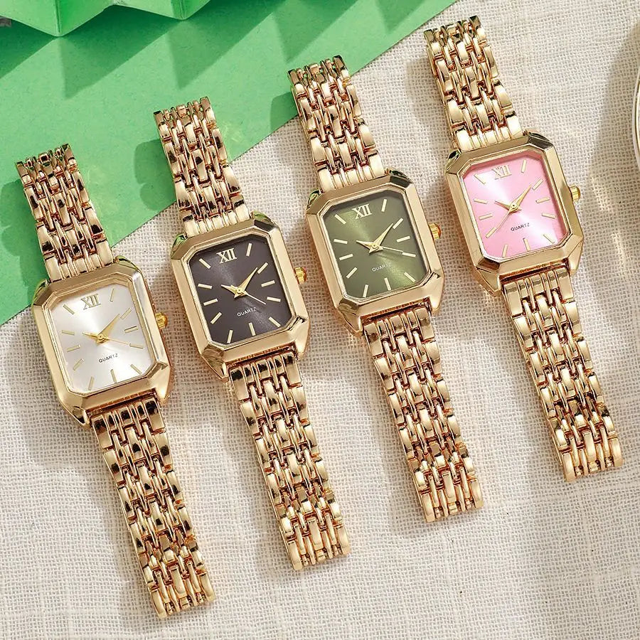 New Gold Watches for Women Ladies Wristwatch Gold Quartz Minimalist Watch Gift