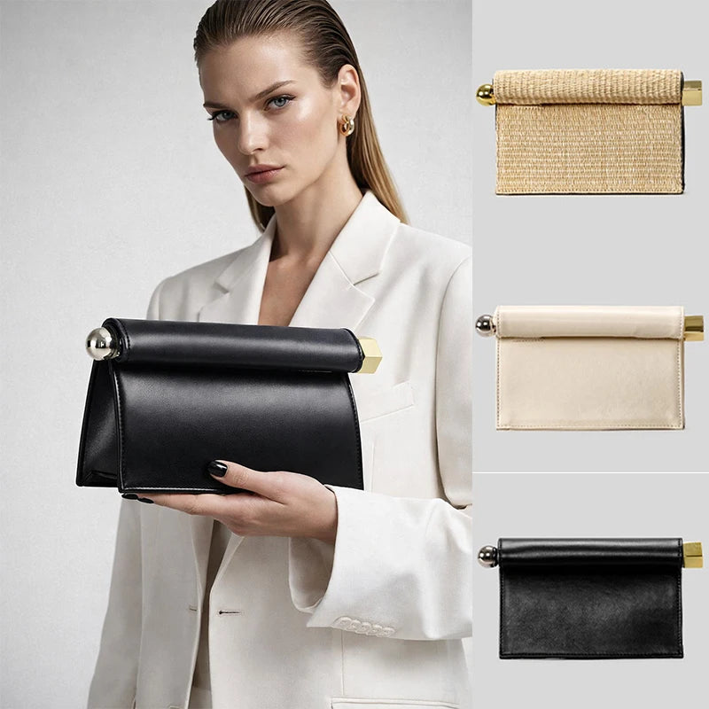 Luxury Designer Handbag for Women New Fashion Take-out Clutch with Metal Dreses Purses Prom Bag for Ladies Crossbody Bag