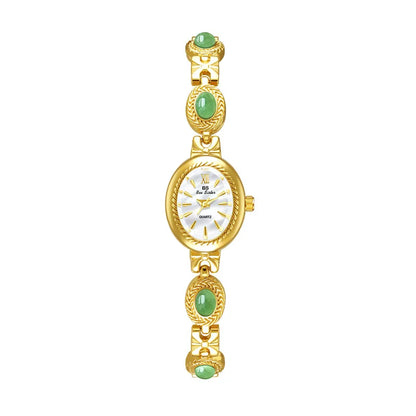 Oval Gold Women Watches Luxury Brand Dress Casual Quartz Small Dial Ladies Wrist Watches Rhinestone Gold Watches for Women 2025