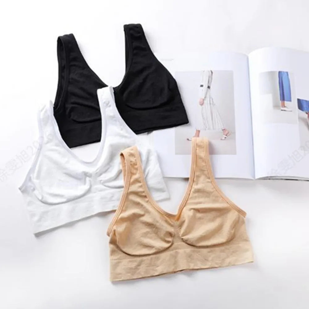 Sexy women push up BREAST bra big size backless bras plus size wireless brassiere breathable seamless bra 1pcs wfws01