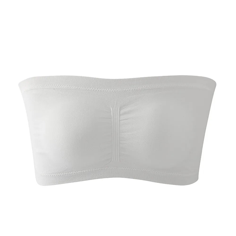 DOIAESKVE Plus Size Women's Tube Top Strapless Bra Wireless Women's Bra Big Size 5XL 6XL