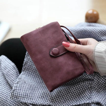Ladies Pocket Purses Multi-slot Purse Tri-fold Wallet Soft Leather Short Wallet